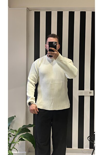 theensbutik Oversize Örme Bisiklet Yaka Basic Triko Kazak