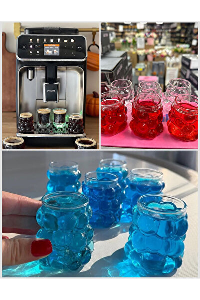 MİS KİTCHEN 12Pcs Mini Beads Model Coffee Side Water Cup Set 90ml