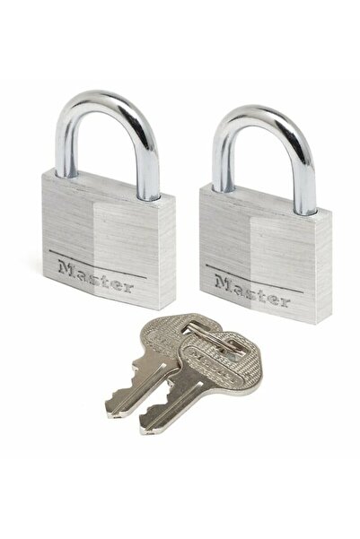 Master Lock قفل معدني صلب من الألومنيوم 9130EURT، عرض 30 مم، عبوة من قفلين، م...
