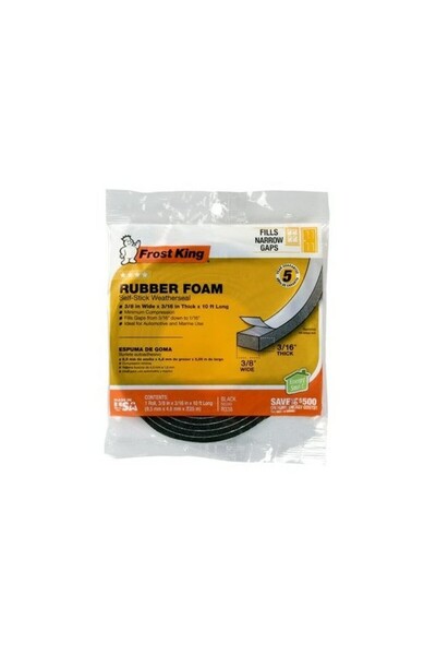 FROST KING شريط إسفنجي BLK مقاس 3/8 × 3/16