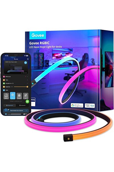Govee إضاءة نيون LED RGBIC للمكاتب، حبل سيليكون مرن قابل للقطع بطول 3 أمتار م...