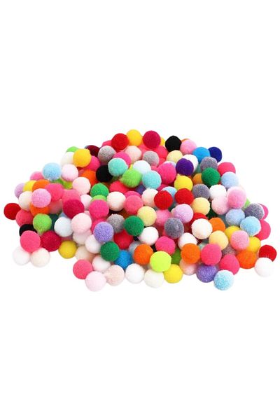 Yumuşakkeçe 1 cm Plush Pompom 1000 Pieces
