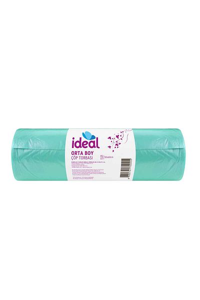 İdeal Green Medium Size Cop Bags - 15 Pack 50X60 cm X 15 Pack