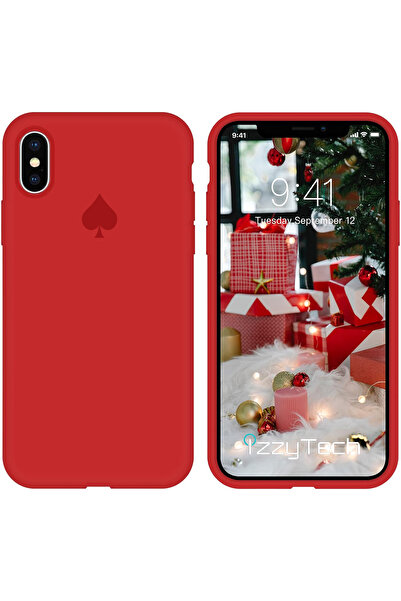 izzytech حافظة سيليكون مخملية داخلية حمراء متوافقة مع هاتف Iphone X/xs