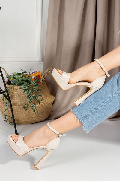 derithy Camaiore Thin Heeled Ankle Strap Fancy Platform Summer Shoes-tan Patent Leather-byc1801