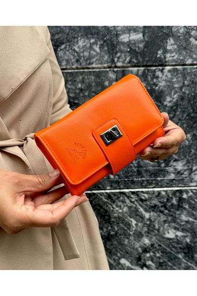 GP GUES POLO Women's Multipart Wallet with Orange Wallet
