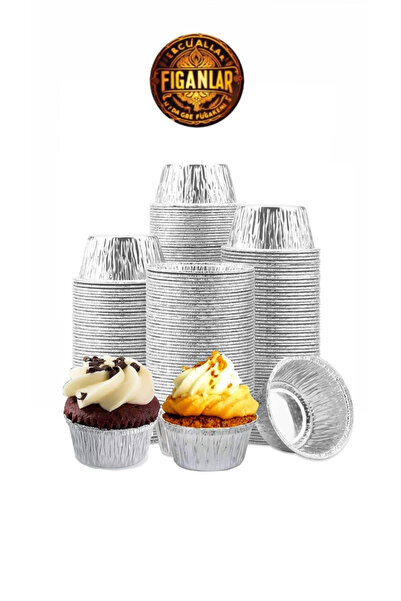 figanlar ambalaj Aluminum Cream Caramel (Souffle) Container 1 Pack 100 Pieces of Dessert Plates