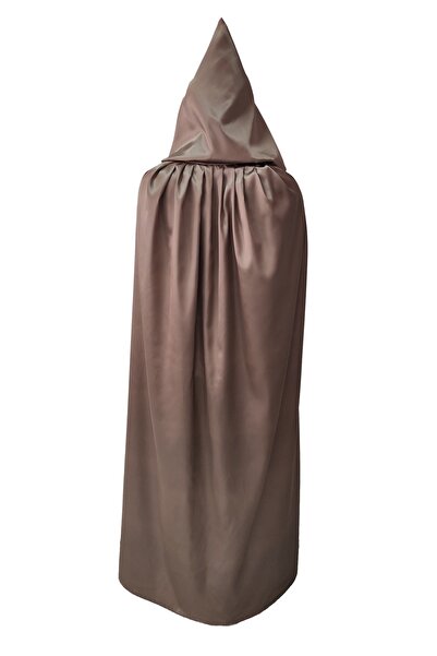 Kostüm Sarayı Καφέ κάπα με κουκούλα