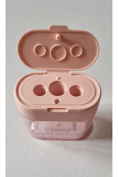 Modellino Pastel Color Trash Can Sharpener Dms-810 with 3 Different Sizes of Pencil Inputs - 1 Piece with Color Options