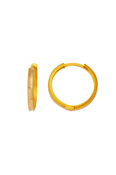 Bilezikci Ajda 14 Ayar Halka Altın Küpe 2 cm. Çaplı