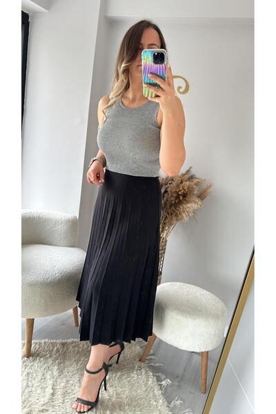 Tarz Noktası PİLELİ SÜET ETEK