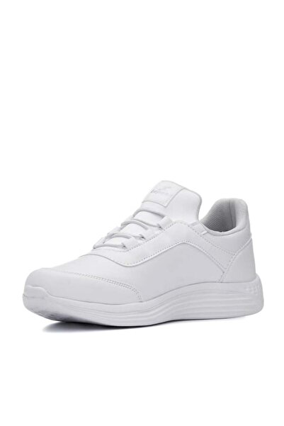 Lepons Büyük Numara 45-47 Beyaz Cilt Malzwme Mevsimlik Extra Hafif Comfort Sneakers