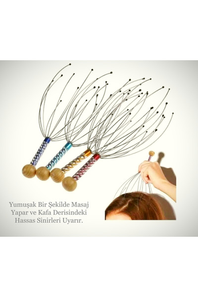 poswicon Yeni Nesil Sağlam Kafa Masaj Aleti Baş Boyun Kafa Masaj Saç Kaşıma Teli