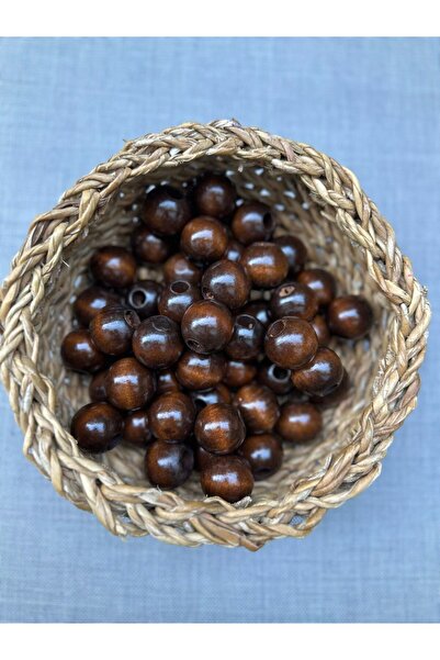 Yumuşakkeçe 100 g mărgele din lemn lustruit de 20 mm – mărgele naturale și st...