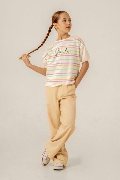 HAUSEkids 8-12 Years Line Cotto Girl's Suit -Latte