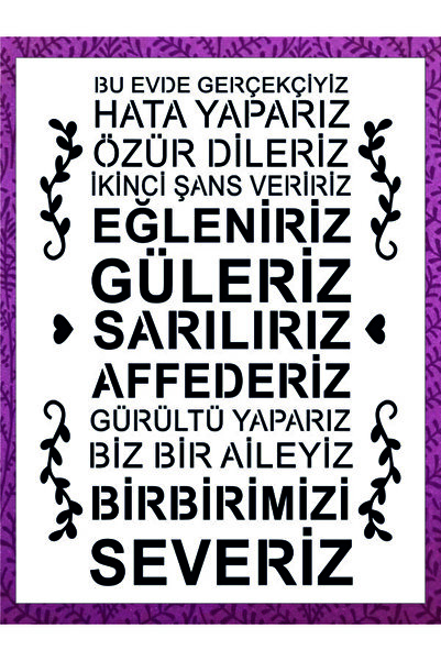Stencilsarayi STENCİL SARAYİ BOYAMA ŞABLON YAZI VE NUMARALAR - 8452 ÖLÇÜ 20X30