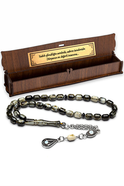 OTTOTESBİH Мъжки подарък 5,5x7,5 мм малък размер Бейрут капка кехлибар молитвени броеници