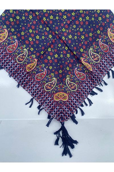 Safir Tuhafiye Βαμβακερό Ινδικό Φουλάρι 110 cm x 110 cm |   Ινδική γραφή