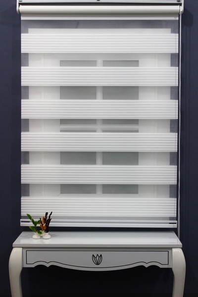 Genel Markalar Stor Perde Ekru Geniş Plise Zebra Stor Güneşlik