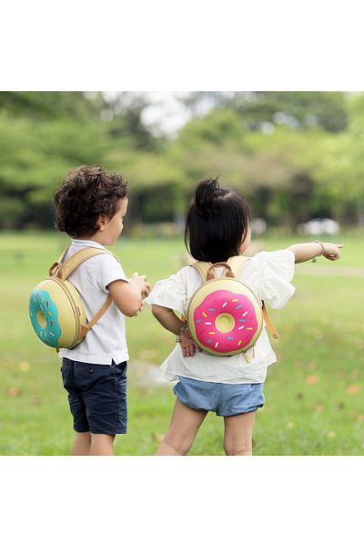 Supercute Kids Backpack 3D Donut Shape, Cute Toddler Travel Bag for 2-6 Years Old, Anti-lost Backpack for Kids