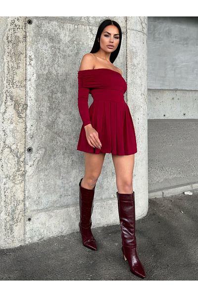badibadii Rochie fără umăr cu textura nisipoasă