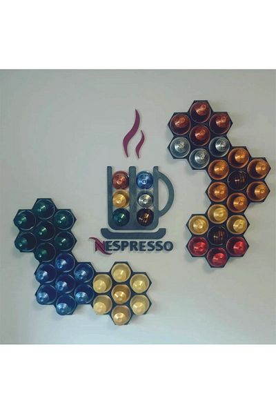 Nespresso Starbucks Compatible Wall Mounted Coffee Stand and Capsule Holder - Plastic