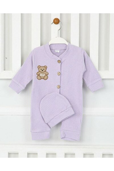 MİNİCEY BABY Hat 2-Piece Jumpsuit Long Sleeve Seasonal Jumpsuit 100% Cotton