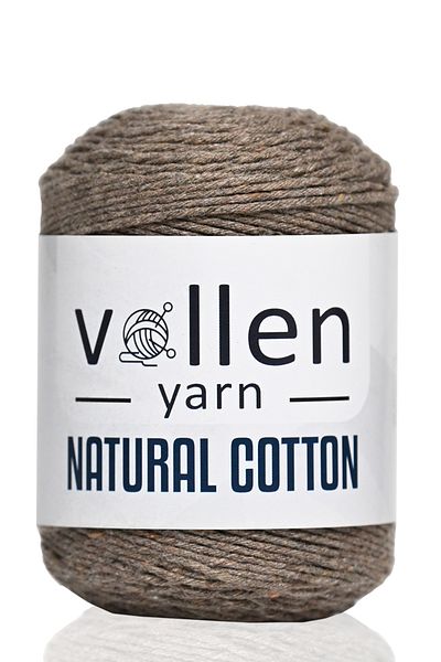 vollen yarn 100gr/200mt Premium Natural Cotton Amigurumi And Punch Yarn, Πλεκτό Κροσέ Χέρι, Μπεζ