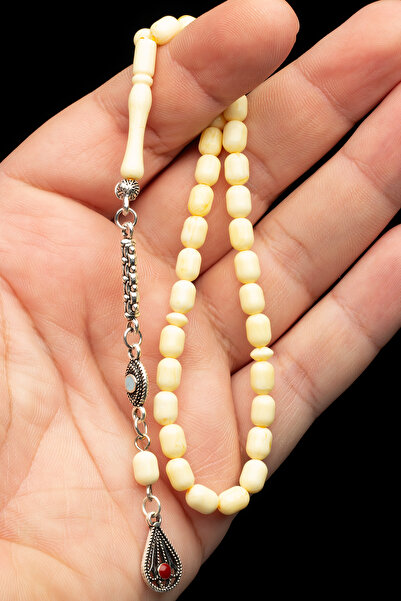 OTTOTESBİH Men's Gift 5.5X7.5Mm Tiny Size Beirut Drop Amber Rosary