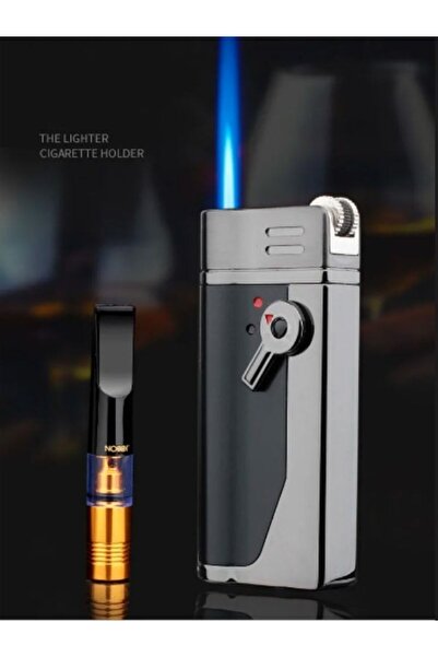 KdrElektronik Çift Fonksiyonlu Hazneli Jet Çakmak Gazlı Pürmüz Çakmak