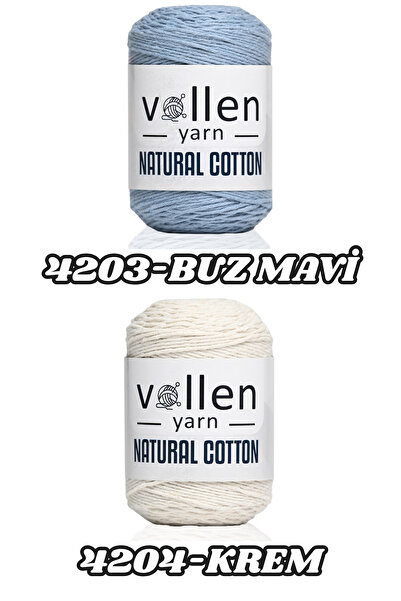 vollen yarn 100gr/200mt Premıum Doğal Koton Amıgurumi Ve Punch Ipi,tığ Işi El Örgü Ipi,krem