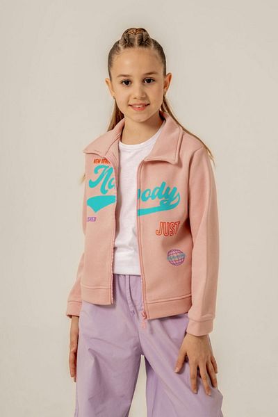 HAUSEkids Жилетка/яке Mussness Happy Colors за момиче 5-9 години - пудра