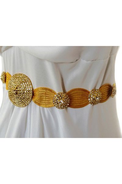 Hayalperest boncuk Caftan Kemi cu centură elegantă de culoare aurie pentru femei - pentru nuntă și ocazii speciale