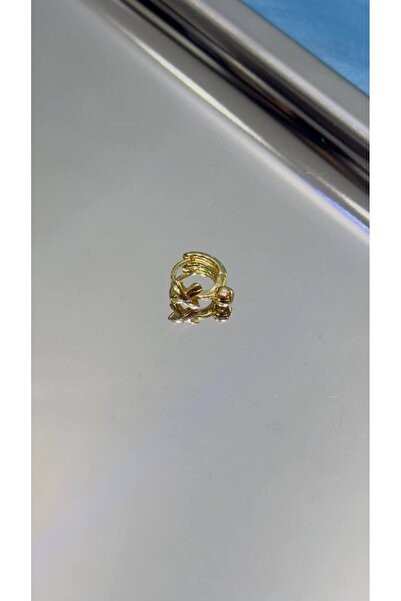 TattooLiva Cerrahi Çelik Paslanmaz Kararmaz Halka Tragus Helix Kulak Küpe Gold Piercing