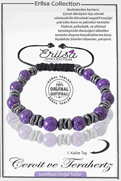 Erilsa الهيماتيت الحقيقي المعتمد - سوار حجر شيرويت