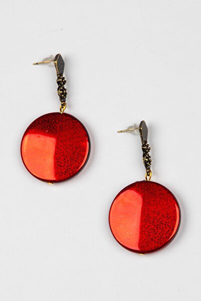 Lila Rosa Red Ethnic Authentic Earrings