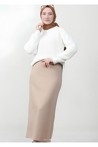 asilmoda Ίσια μακριά μαύρη pencil φούστα