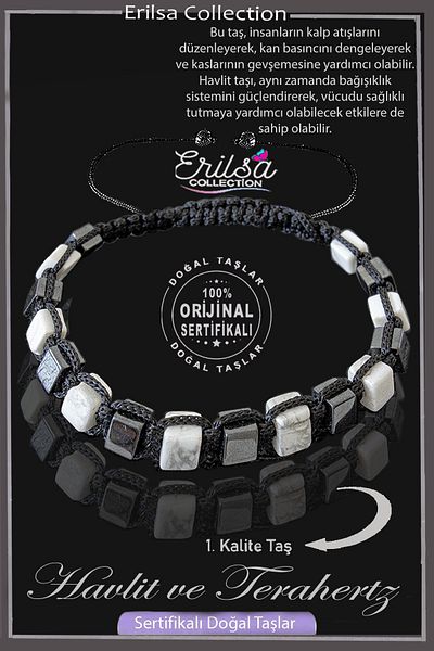 Erilsa Certified Cube Model Real Terahertz - Howlite Stone Bracelet