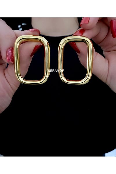 SERAMOR Steel Rectangular Earrings