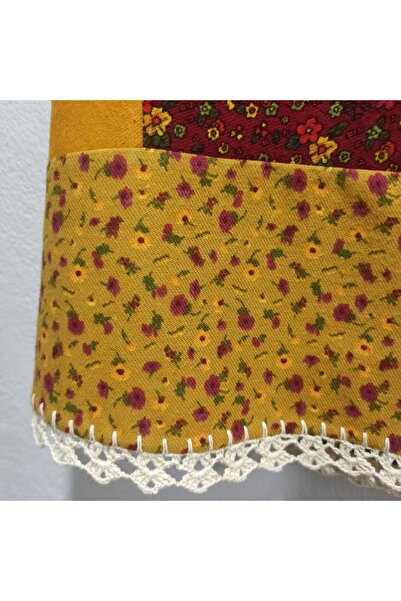 Tosbikotantik Kişiye Özel Tasarım Patchwork Pazen Midi Etek
