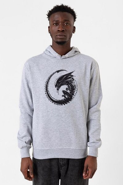 Tshirthane Мъжки суитшърт с качулка 3ip - Allien Xenomorph Grimelanj