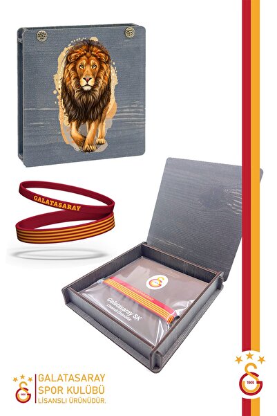 Galatasaray Orijinal Lisanslı Sarı Kırmızı 2'li Bileklik Aslan Baskılı Hediye...