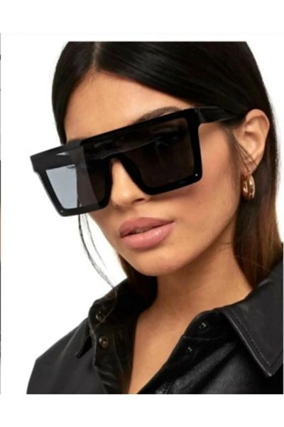 Nilu Moda Mirrored Large Square Sunglasses