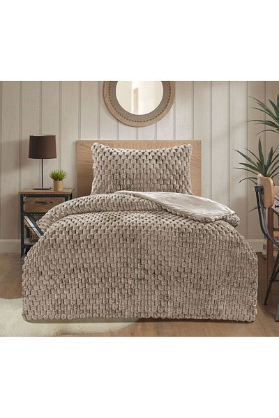 Bikaya Home Winter Tale Single Duvet Set, Rabbit Feather Duvet Set, 155X215 cm