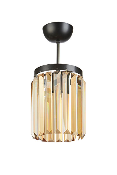 Bozyaka Aydınlatma Venüs Dekoratif Siyah Tekli Avize İthal BAL CAM Taş Modern Iç Mekan