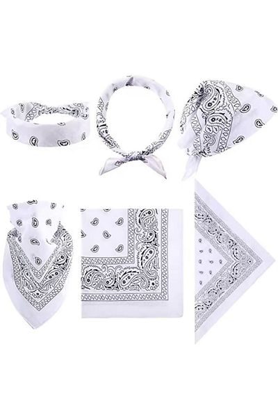 BERG ATELIER Ethnic Drop Pattern Bandana Shawl - 100% βαμβάκι