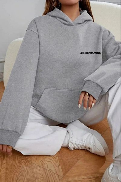 LAND MODA COPY - -ΓΥΝΑΙΚΕΙΟ Φούτερ με στάμπα Hodies Συμπαγές ύφασμα (Βαμβακερό εσωτερικά)