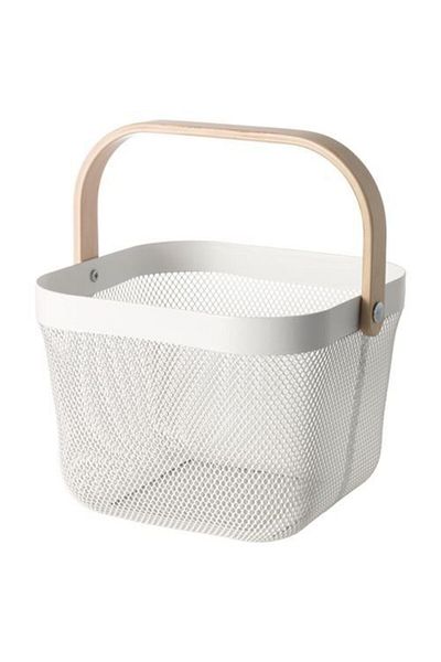 IKEA Καλάθι Φρούτων ή Συντάξεων από Ατσάλι σε Λευκό Χρώμα - 25x26x18 εκ