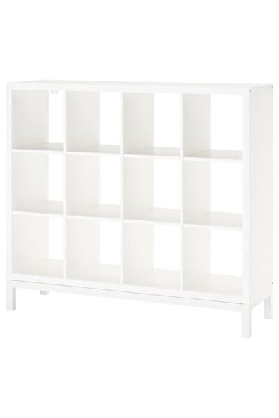 IKEA Kallax/ Beyaz Açık Raf Ünitesi 12 Bölmeli 147x129 Cm