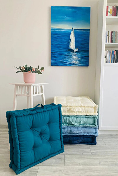 beyzima Fransız Minder - 60x60 Balkon ve Bahçe İdeal  Yer Minderi